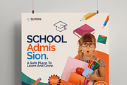 School Admission Flyer Template, a Flyer Template by MightyDesign (Thumbnail 2 of 6)