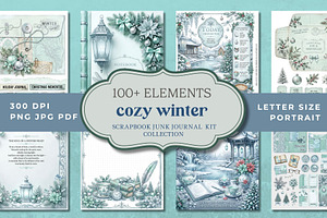 Cozy Winter Christmas Ephemera Kit