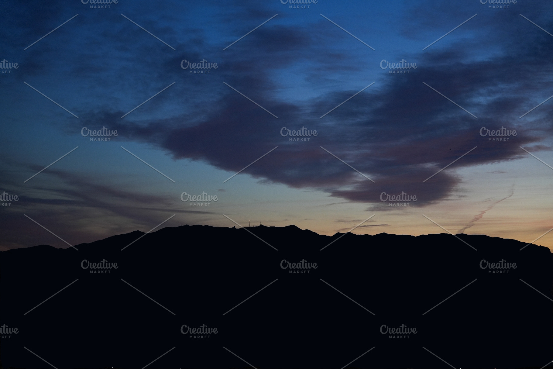 Deep Blue Twilight Sky With Dramatic, a Nature Photo by volodymyrshtun13795