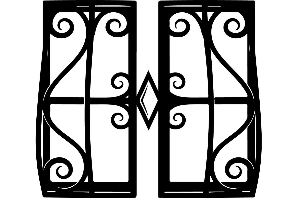 Decorative Iron Grill Scroll Panel, an Object Graphic by Creativeshirt (Photo 7 of 18)