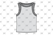 Thick Ribbed Tank Top Fashion Flat, a Shirt Mockup by haydenwentworth (Thumbnail 2 of 3)