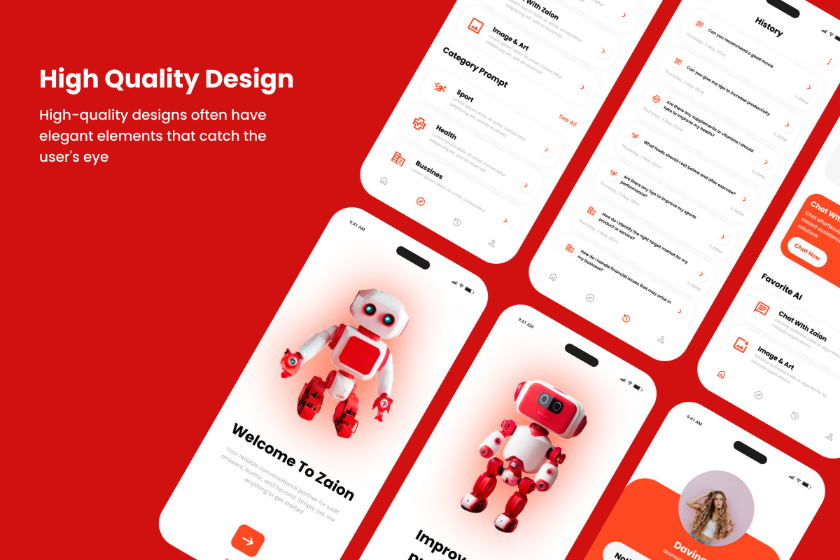 Zaion - Ai Chatbot Mobile App, an App Template by twinstd (Photo 3 of 5)