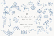 Blue Victorian Vintage Fine Line Art, a Decorative Illustration by Grace Noboa Illustrations (Thumbnail 11 of 14)