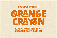 Orange Crayon - Handwritten Font