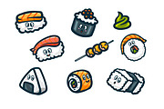 CUTE FOOD ICONS SET, a Food Illustration by grindstudio (Thumbnail 2 of 8)