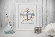 Nautical BUNDLE watercolor, a Transportation Illustration by Marina Ermakova (Thumbnail 20 of 21)