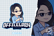 Cute Office Lady Gamer Logo, a Branding & Logo Template by tkzgraphic (Thumbnail 1 of 2)