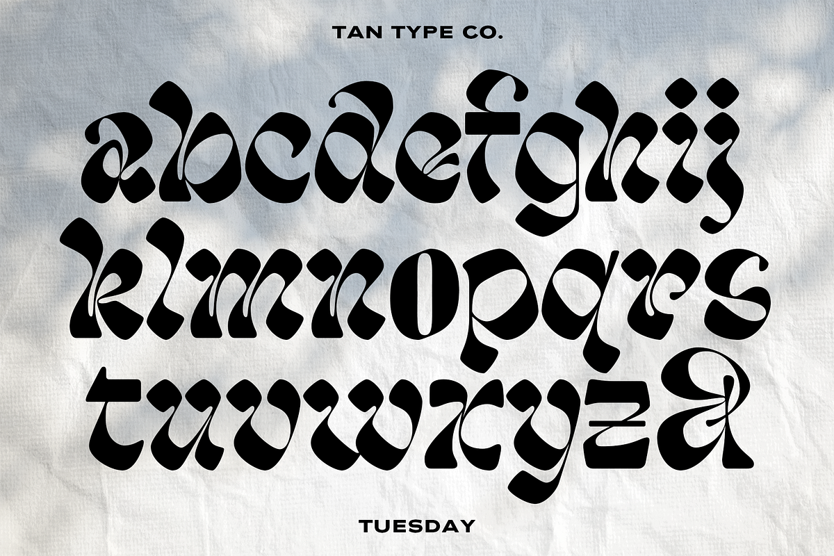 TAN - TUESDAY, a Font by TanType