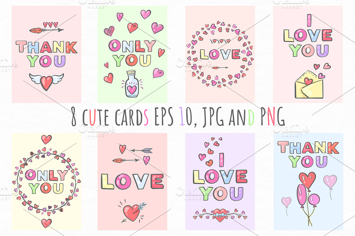 Doodle Love. Big Set, a Seasonal Illustration by HmarkaShop (Photo 3 of 3)