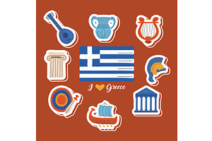 greece culture banner, an Object Illustration by studiogstock