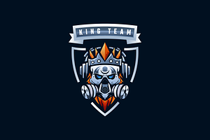 King Team Esport Gamer Logo, a Branding & Logo Template by Design_Planet