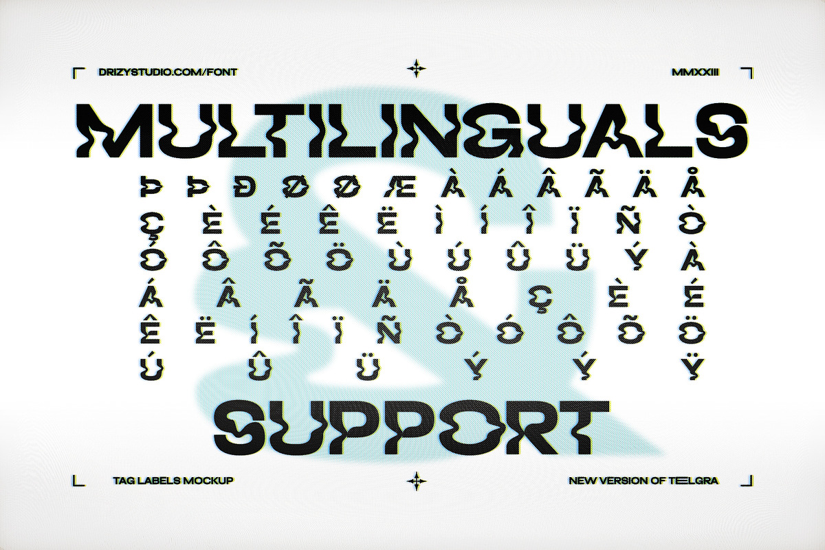 Telgra Neue - An Experimental Warped, a Font by Drizy (Photo 6 of 9)