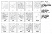 Europe Capitals - City Street Maps, an Illustration by AdrianDragne (Thumbnail 7 of 10)