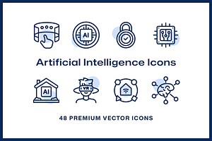 48 Artificial Intelligence Icons