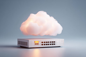 Cloud computing concept with modern device, a Technology Photo by AlyaAnd