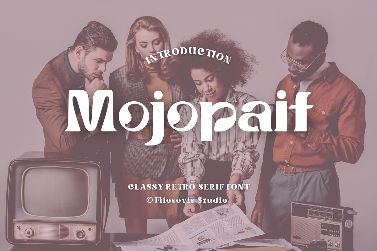 Mojopait | Classy Retro Serif Font, a Serif Font by filosovis (Photo 1 of 5)