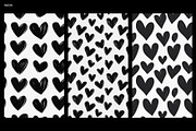 Black Hearts Pattern – Bold, Playful, a Pattern Graphic by Oday Noon (Thumbnail 3 of 6)