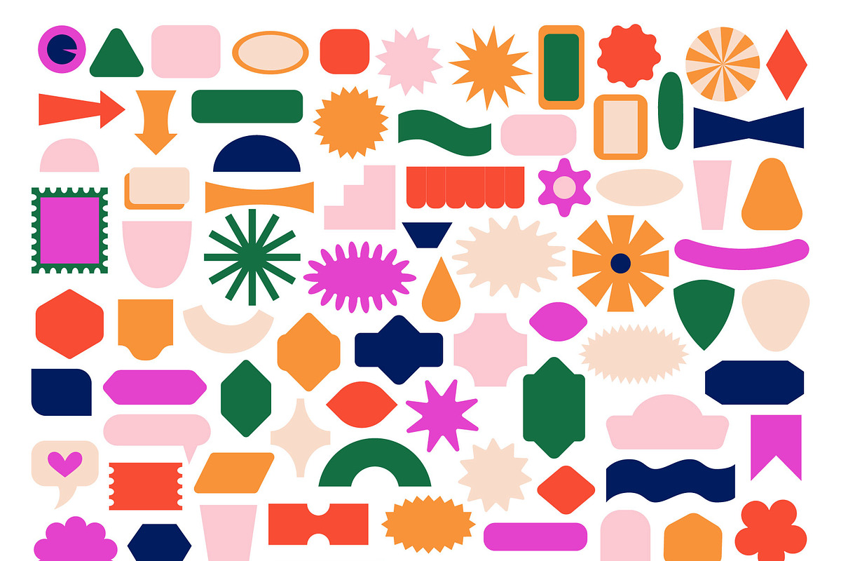 Retro stickers, vector creator, an Object Graphic by Yamurchik (Photo 8 of 8)