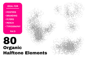 80 Organic Halftone Shapes Vol.3
