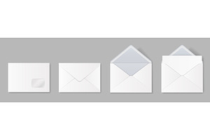 Realistic blank white envelope, an Object Graphic by Frogella