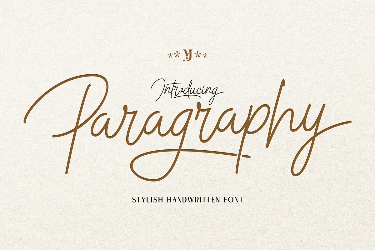 Paragraphy script font, a Script Font by MJtypefoundry (Photo 1 of 12)