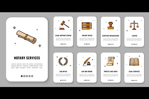 Notary service onboarding screen, a Technology Illustration by Vector Tradition