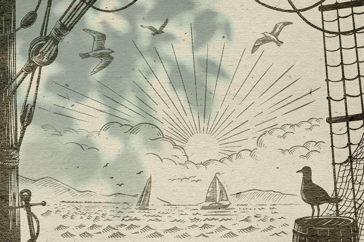 Nautical. Mockups, vector, textures., a Texture Illustration by bioraven (Photo 19 of 26)