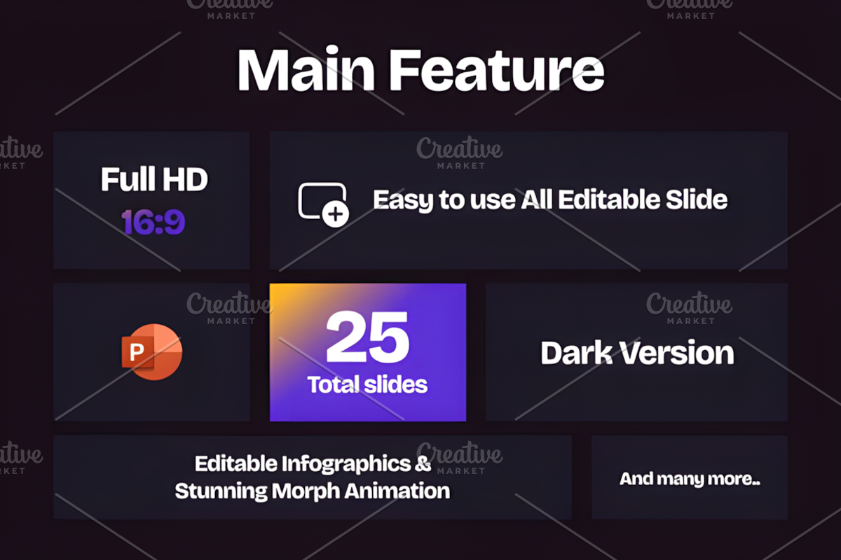 Crypto Dark PowerPoint Template, a Presentation Template by Ink Gallery (Photo 2 of 3)