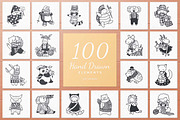 2000 Hand Drawn Elements, an Animal Illustration by Michael Rayback Design (Thumbnail 11 of 29)