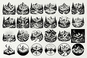 Mountain Scenes SVG Graphics, a Decorative Illustration by DENIDigitalArtSudio (Thumbnail 3 of 8)