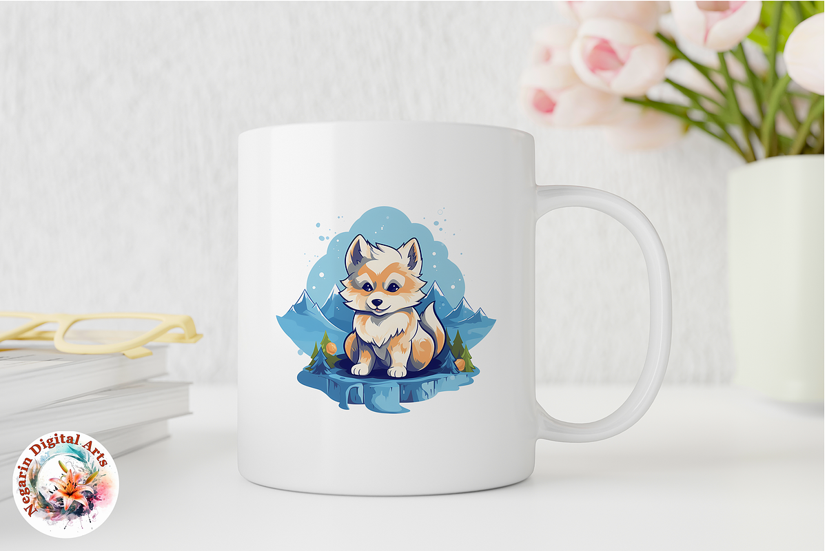 Watercolor Cute Wolf Clipart, an Object Graphic by Negarin Digital Art (Photo 8 of 11)