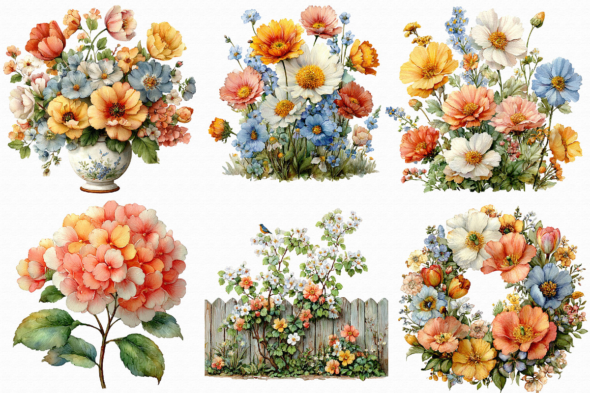 Spring Garden Clipart, an Illustration by Libby Wishes (Photo 7 of 7)