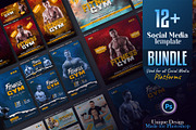 Fitness Gym Social Media Template, a Social Media Template by Creative_View (Thumbnail 1 of 8)