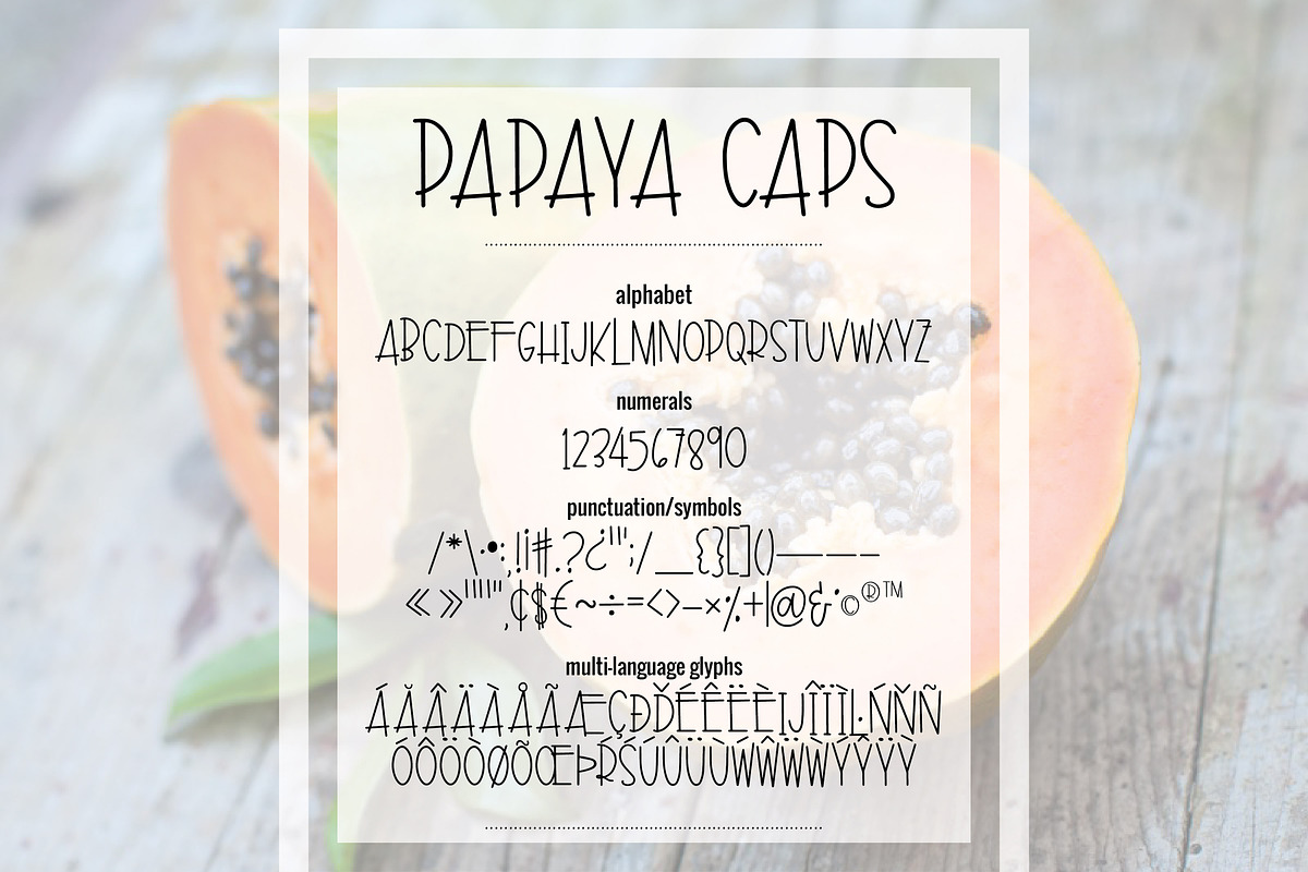 Papaya Caps Typeface preview 6