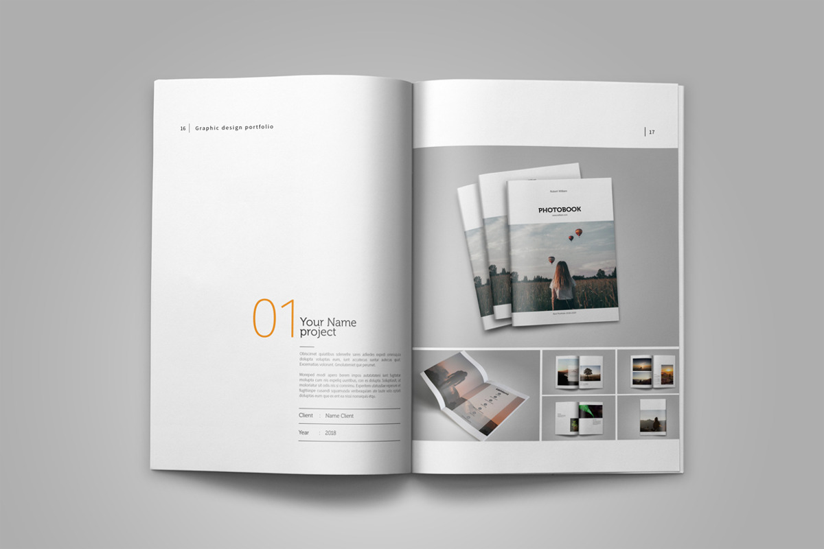Graphic Design Portfolio Template, a Brochure Template by adekfotografia (Photo 13 of 42)