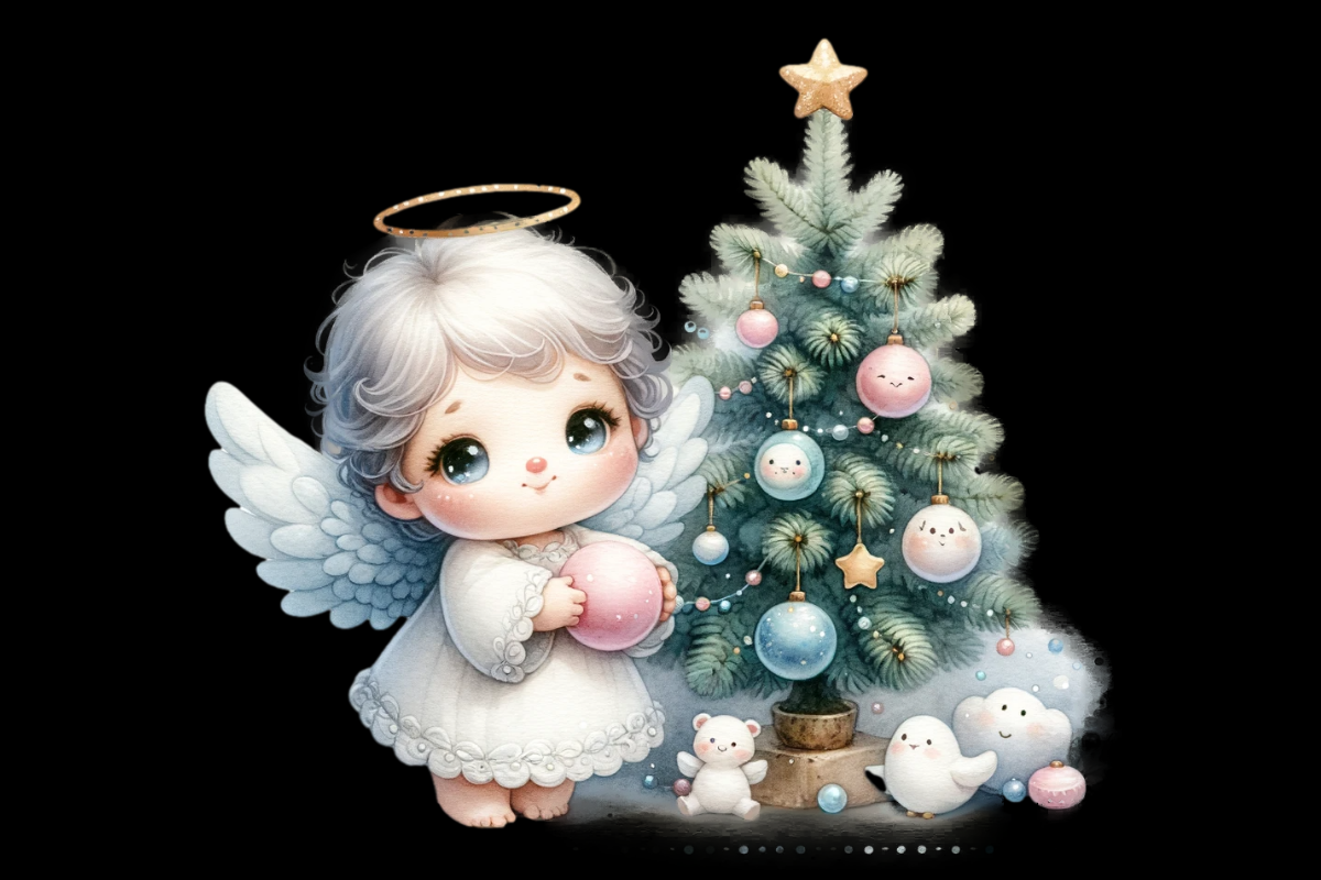 Christmas Little Angel Clipart, an Object Graphic by Agnesagraphic (ID 95) (Photo 5 of 6)