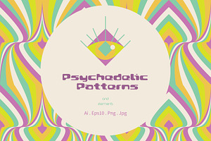 Psychedelic patterns and elements