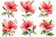 Whimsical Spring Hibiscus Flowers, an Illustration by Craft Nest (Thumbnail 4 of 11)