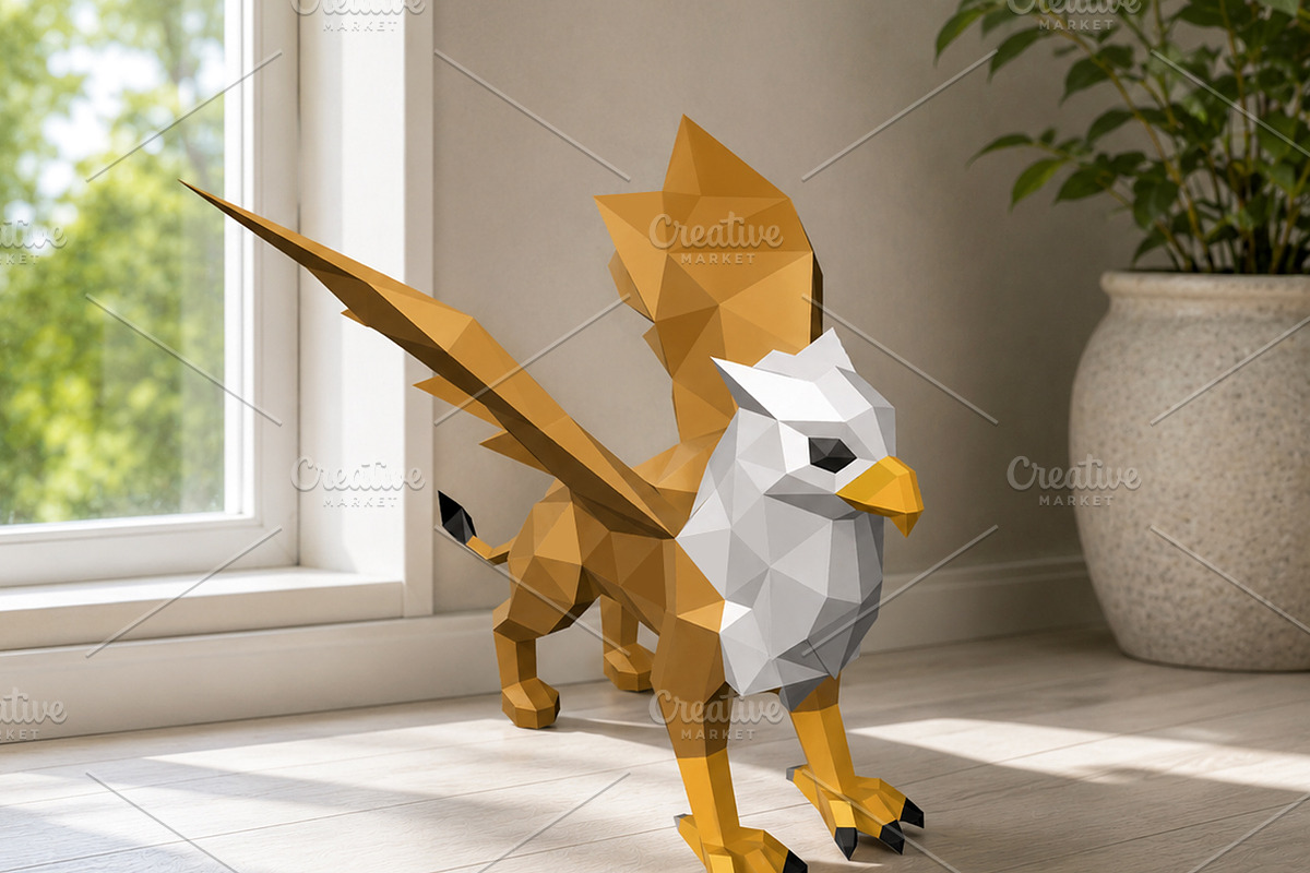 Griffin sculpture - 3d papercraft, an Animal 3D Model by PAPER amaze (Photo 3 of 5)
