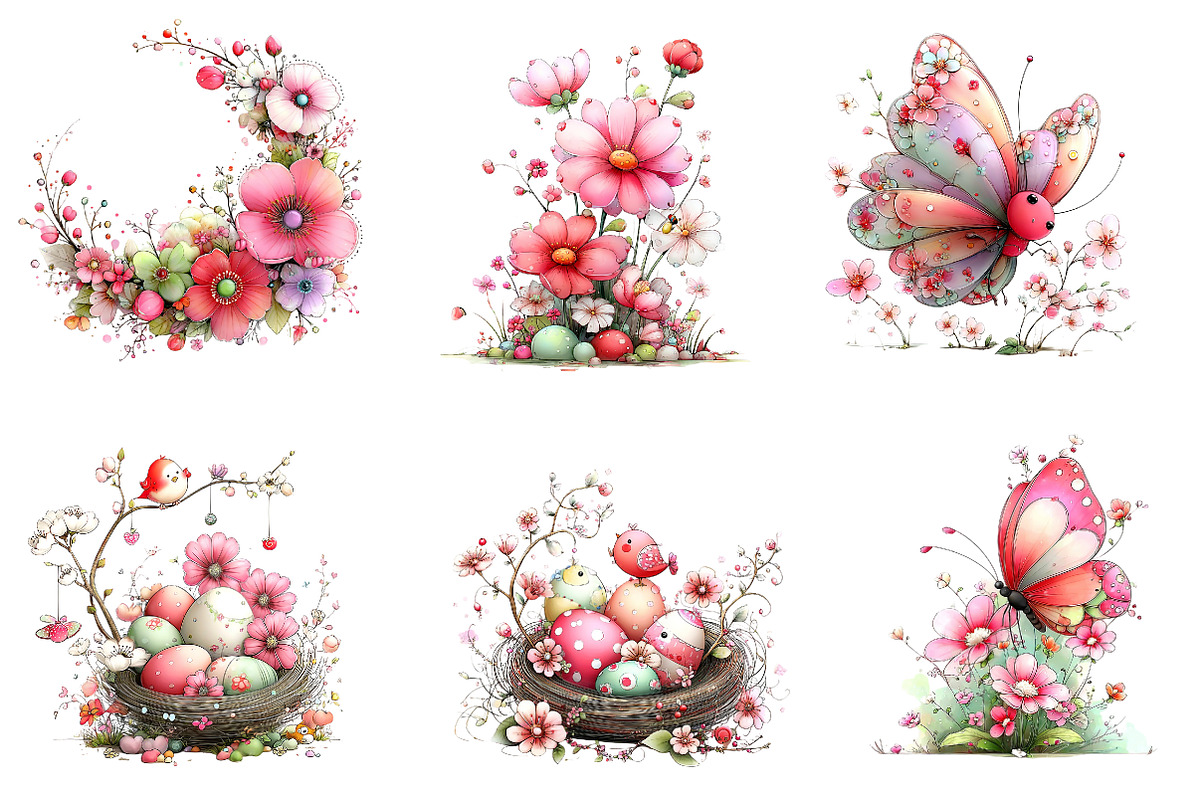 Whimsical Spring Clipart, an Illustration by CreationArt (Photo 5 of 7)