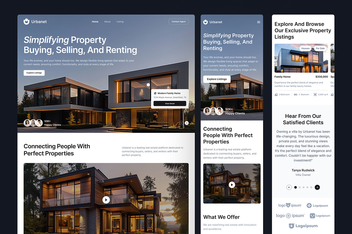 Urbanet - Real Estate Website, an UI Kit Template by peterdraw (Photo 7 of 7)