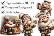 Retro Christmas Grandpa Clipart, an Illustration by Libby Wishes (Thumbnail 6 of 7)