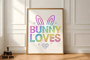Rhinestone Bunny Love PNG, an Illustration by Daily.Designs (Thumbnail 4 of 5)
