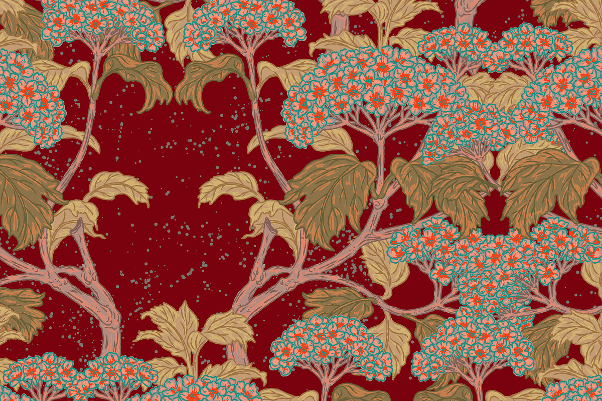 Hydrangea Botanical Seamless Pattern, a Pattern Graphic by NayaChu (Photo 5 of 10)