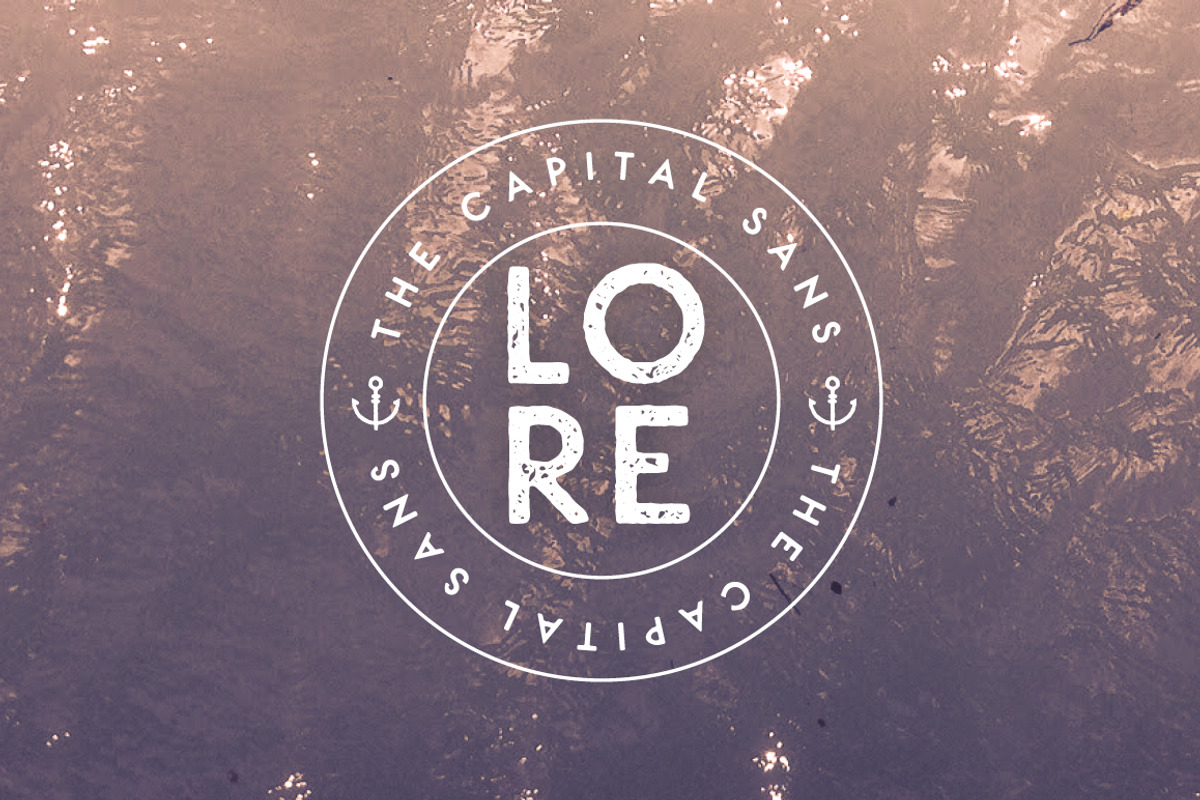LORE TEXTURE -Geometric Capital Font preview 2