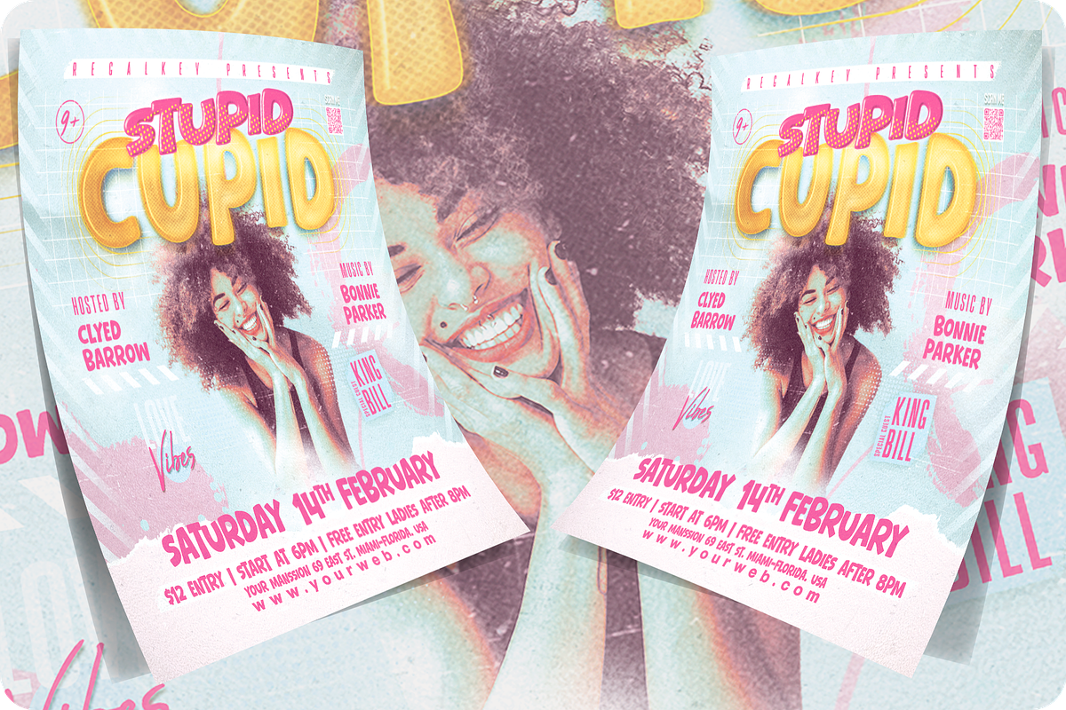 Valentines Party Flyer, a Flyer Template by regalDRAW (Photo 2 of 4)
