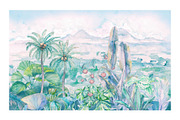 Equatorial. Tropical landscape, a Background Graphic by emeraldthue (Thumbnail 17 of 17)