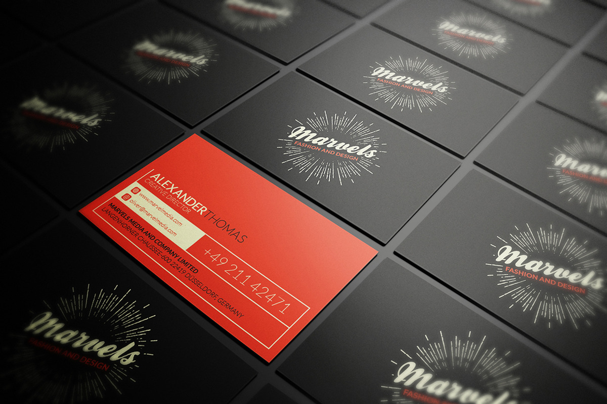 Retro Business Card, a Business Card Template by Marvel (Photo 3 of 5)