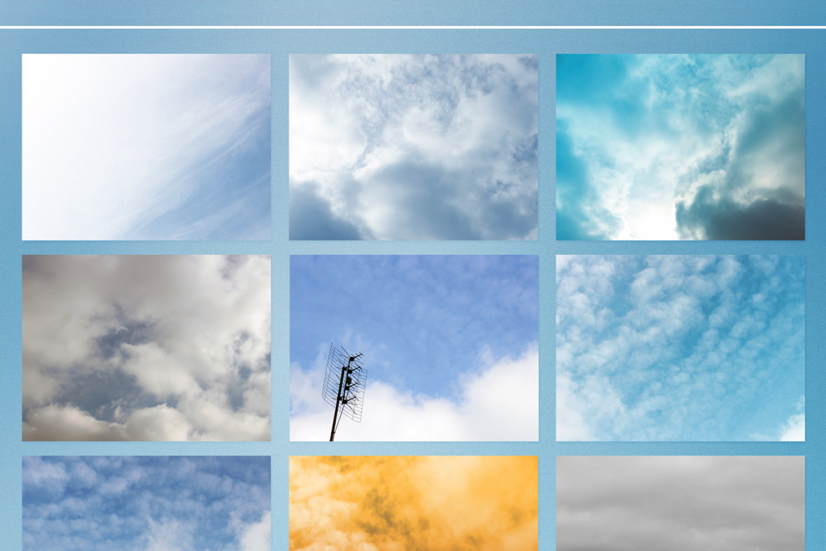 Sky and Clouds Photos Set, a Texture Graphic by Backgrounds Store (Photo 3 of 4)