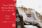 French Bulldog / Wintertime, an Animal Illustration by Victoria_Novak (Thumbnail 3 of 3)